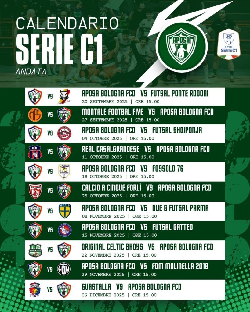 Aposa calendario 2025-2026 andata