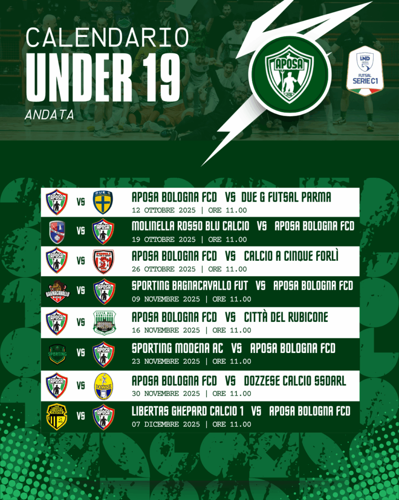 Aposa Under19 calendario 2025-2026 andata